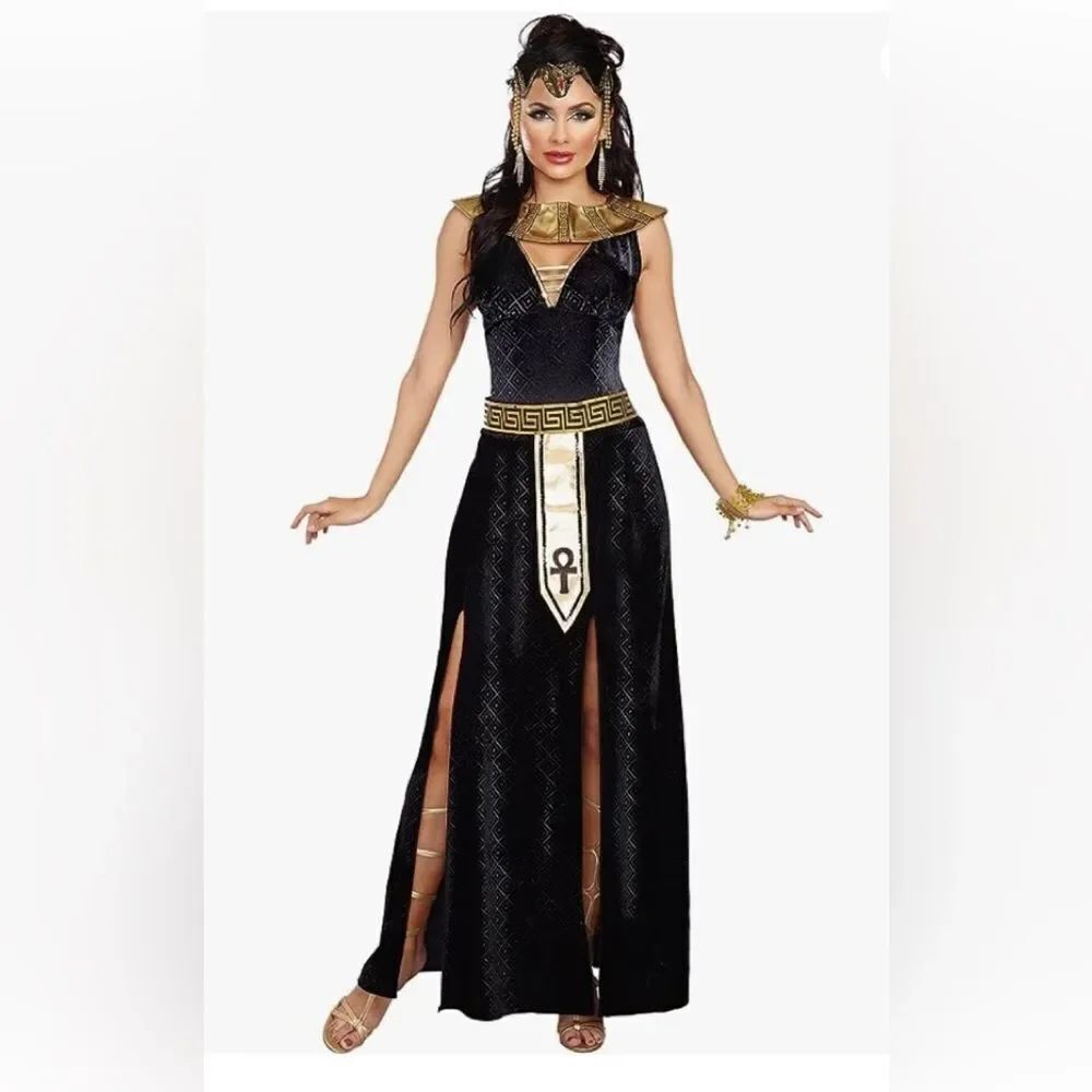 NEW Dreamgirl Adult Cleopatra Egyptian Goddess Halloween Costume Size Large